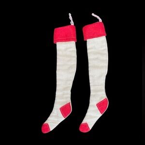 Mini cotton Christmas stocking decoration (2 Stockings)